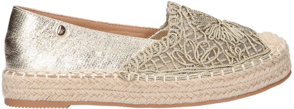 La Strada Espadrille Goud Textiel - Damesschoenen - Maat - 40