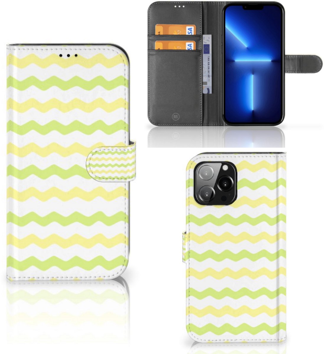 iPhone 13 Pro Max Telefoon Hoesje Waves Yellow