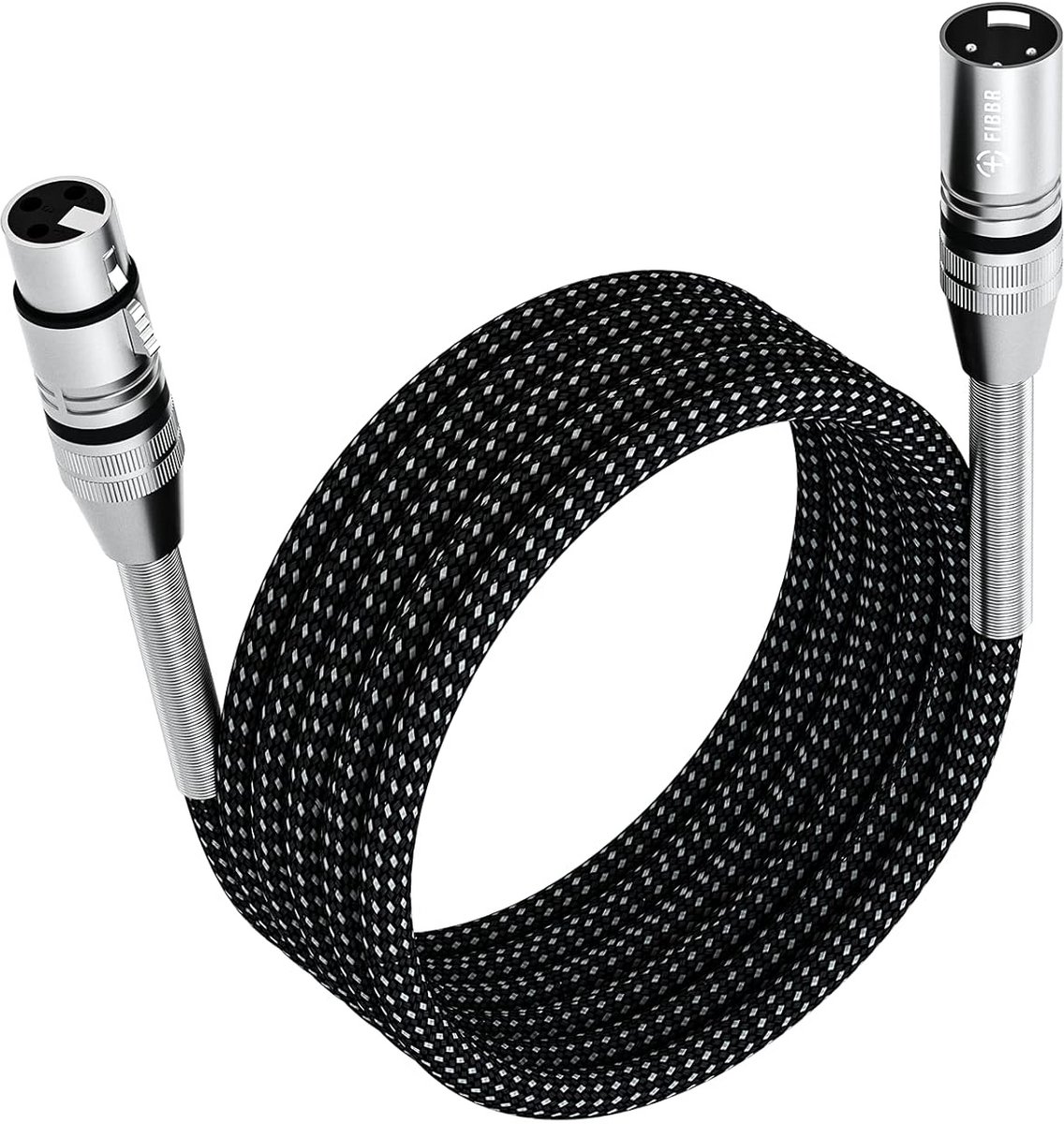 1M XLR Kabel - Gevlochten Microfoonkabel voor Heavy Duty Audioverbindingen