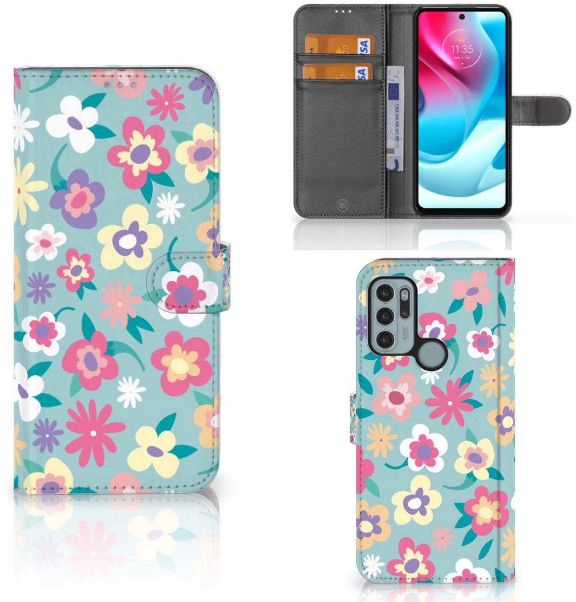 Motorola Moto G60s Hoesje Flower Power