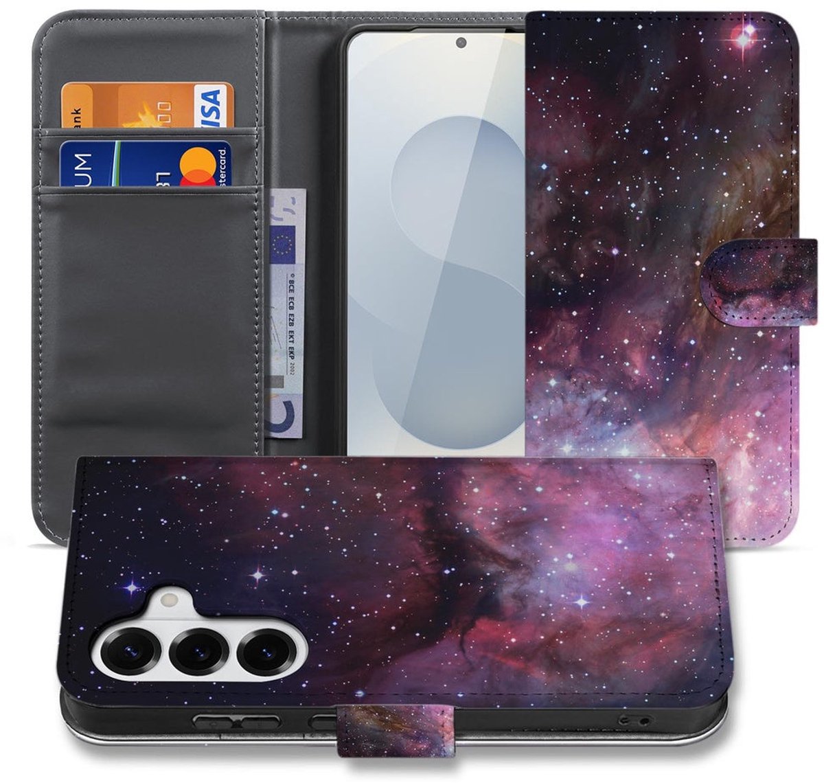 Book Case Hoesje Samsung Galaxy S26 Plus Heelal Design
