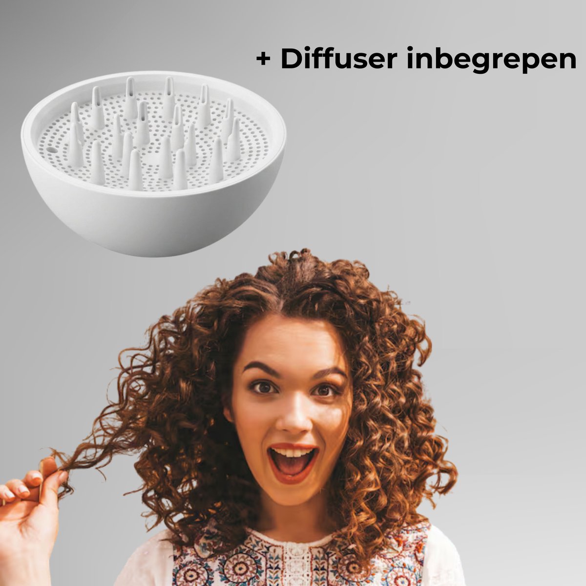 Avenzo Föhn met Diffuser - Ionische Haardroger - 1600 Watt - - afbeelding 3