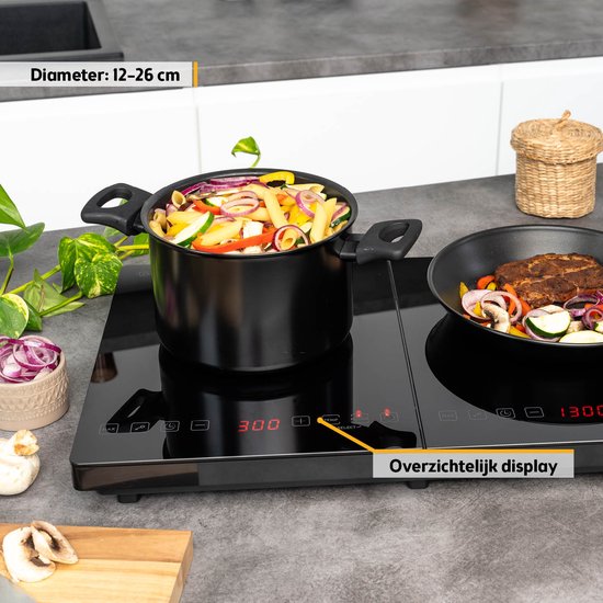 TZS First Austria 5095-5 Inductie Dubbele Kookplaat - 3500W - 10