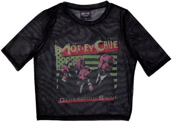 Motley Crue - Generation Swine Crop top - M - Zwart