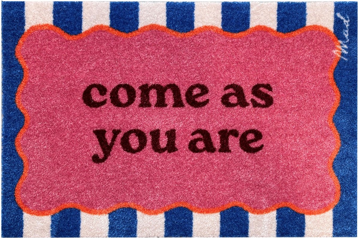 Mad About Mats Atlas - deurmat - come as you are - droogloop/touch - wasbaar - 50x75cm multi