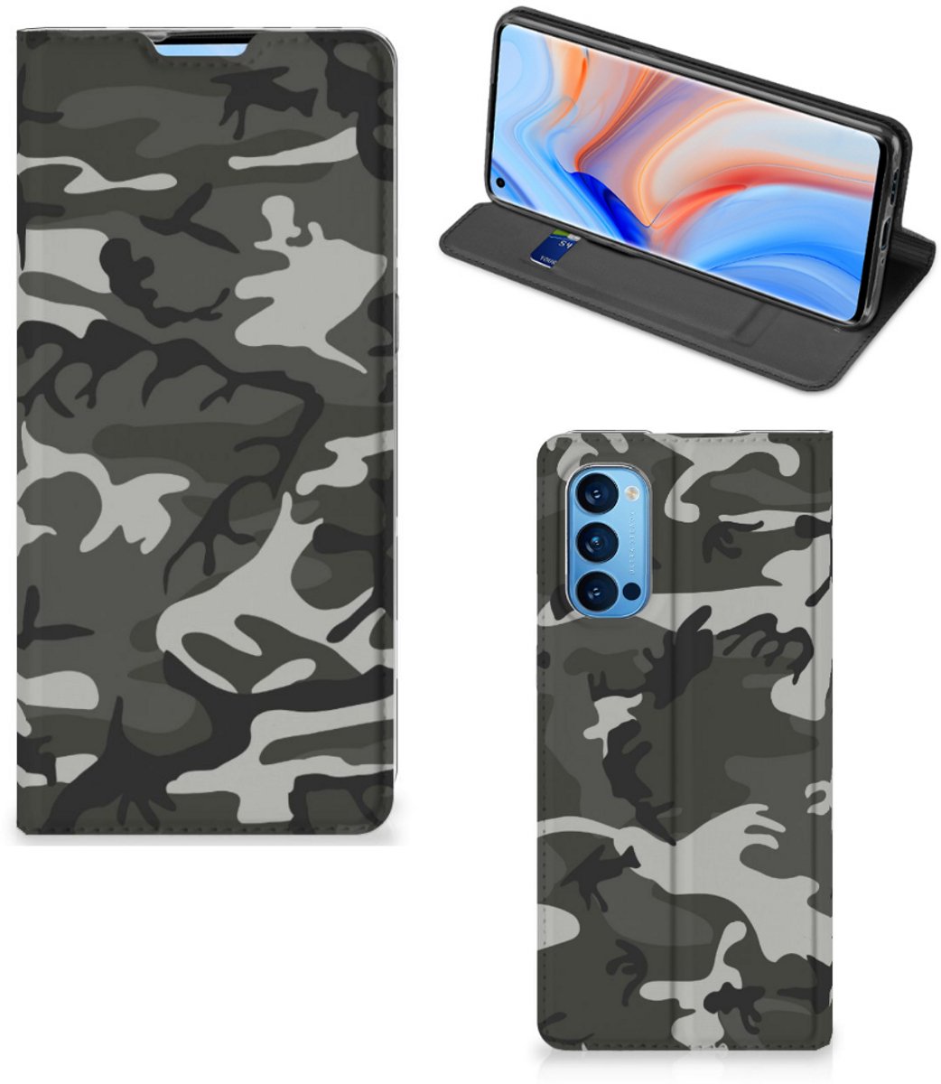 OPPO Reno4 Pro 5G Hoesje met Magneet Army Light