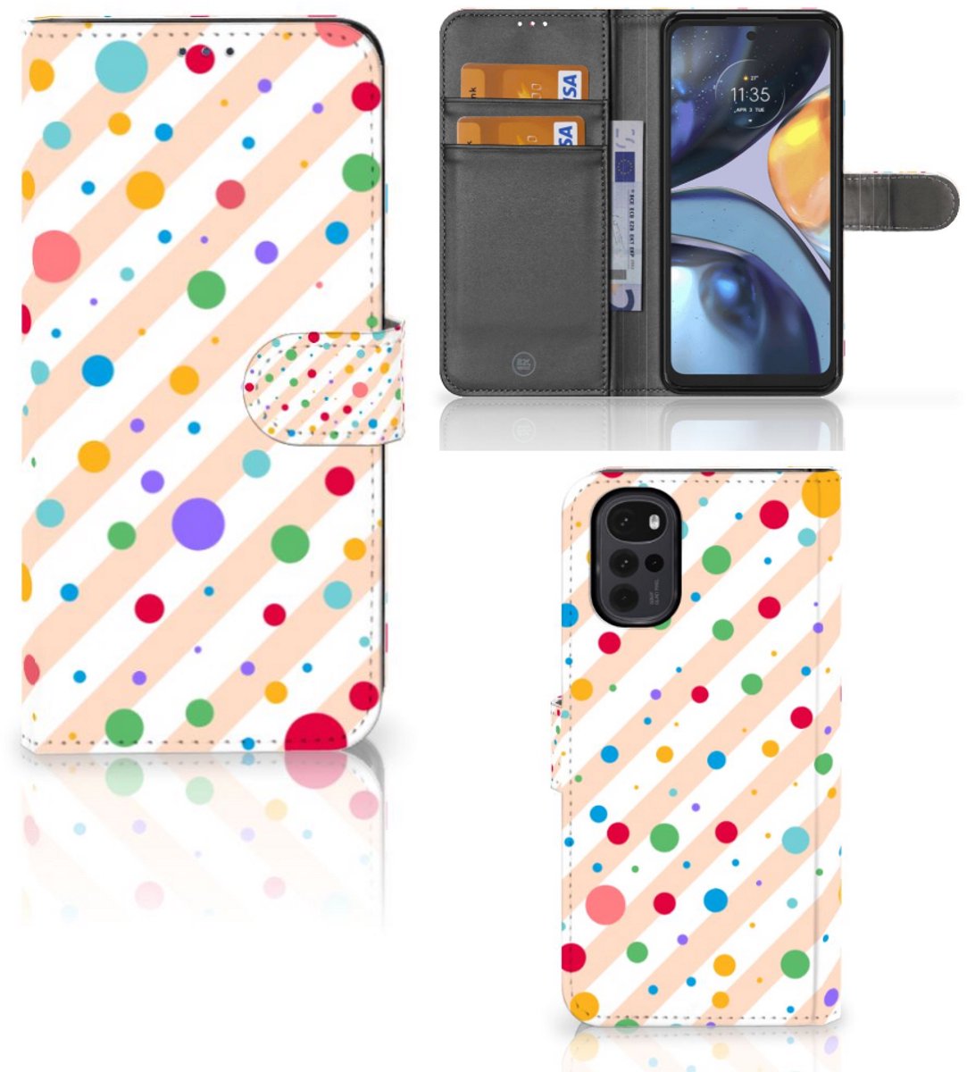 Motorola Moto G22 Telefoon Hoesje Dots