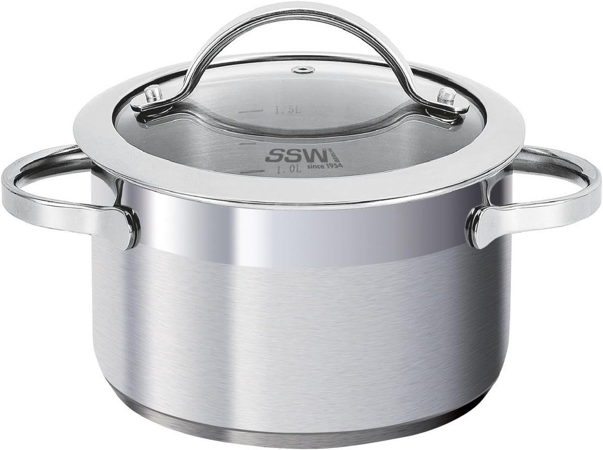 Pulpo Kookpan met Deksel, RVS, Ø 20 cm, 3.6 L