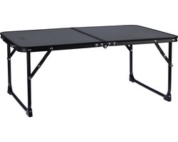 Abbey Camp Campingtafel 64x42 cm Compact & Opvouwbaar - hoogte 28 cm - Grijs