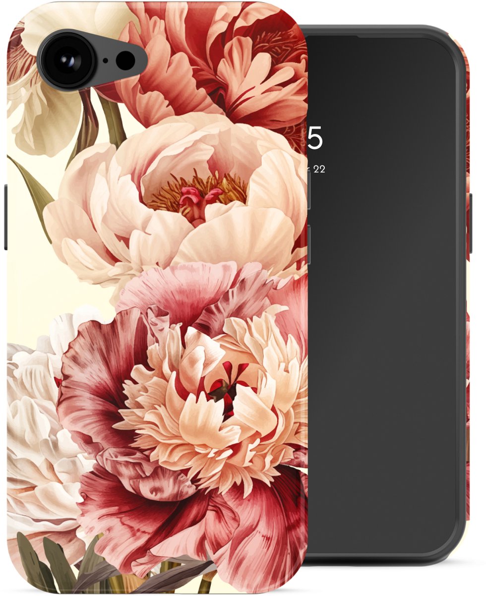 Selencia Hoesje - Geschikt voor Apple iPhone 17e / 16e - Backcover - Vintage Peony