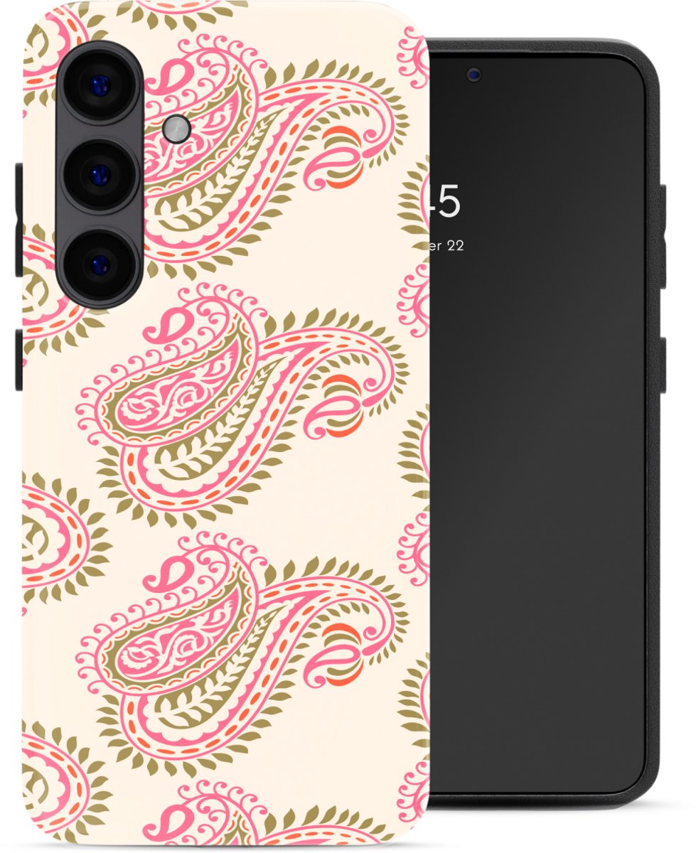 Selencia Hoesje - Geschikt voor Samsung Galaxy S24 - Backcover - Paisley Blush