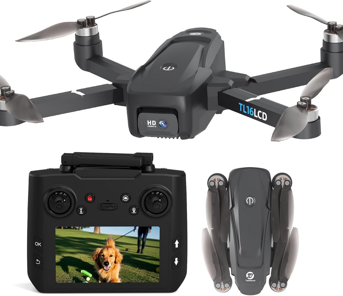 4K Camera GPS Drone met LCD Afstandsbediening en Follow Me Functie voor Beginners