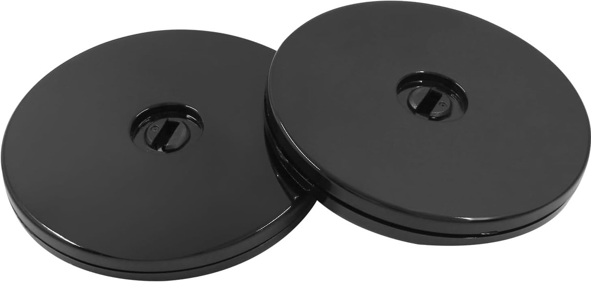 Zwarte Lazy Susan Draaitafel - 2-Pack Schotel Kogellager voor Keuken en Bijkeuken
