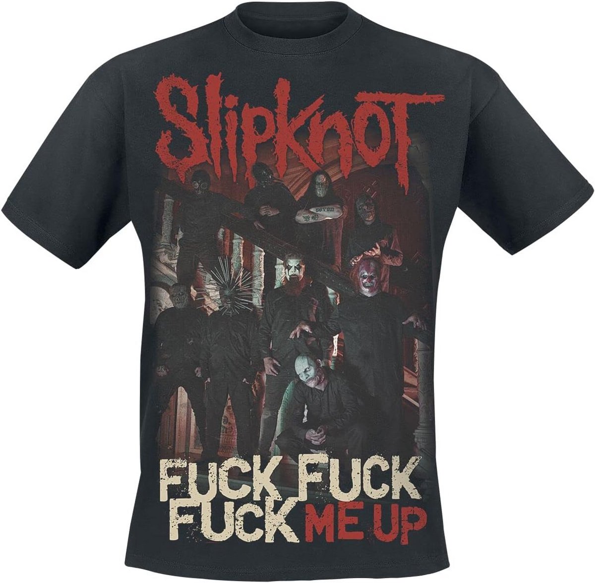 Fuck Me Up T-shirt - Zwart Katoenen Shirt voor Fans van Rockmuziek