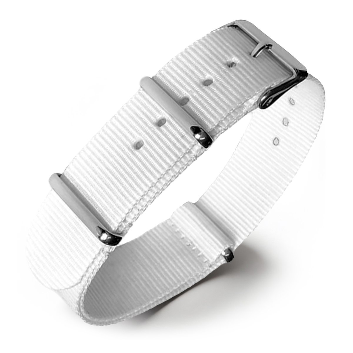 NATO Horlogeband G10 Military Nylon Strap - Wit 20mm