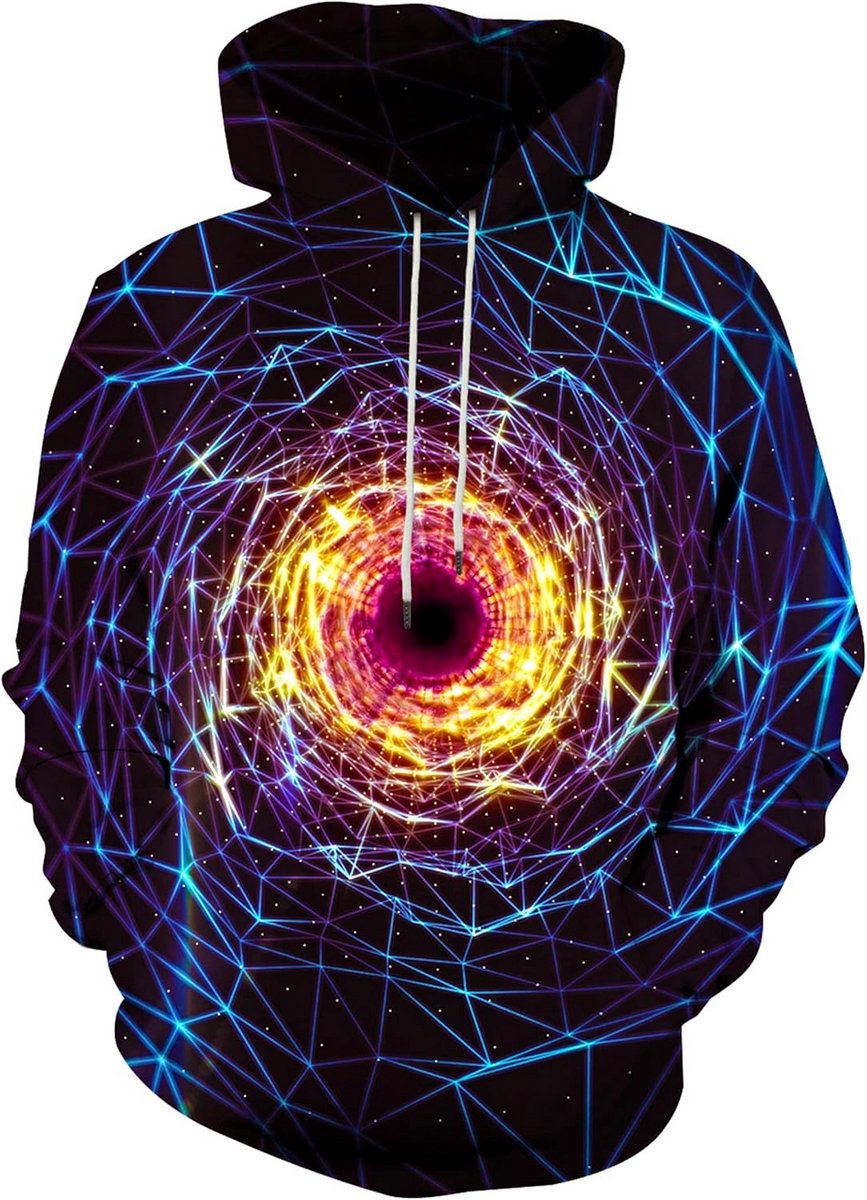 3D Gedrukt Unisex Trekkoord Hoodie met Grote Zakken