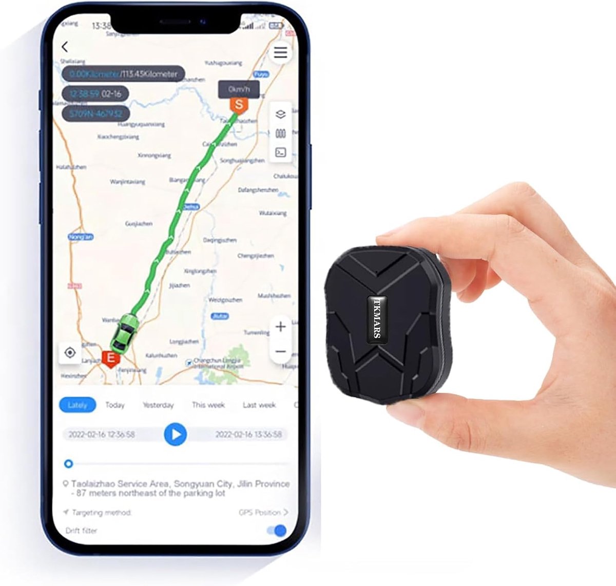 Mini GPS-tracker voor motor, fiets en auto met real-time SOS-functie