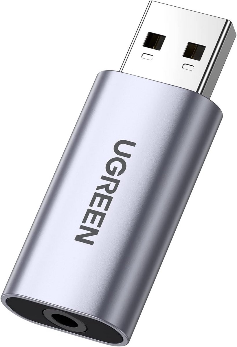 USB naar 3.5mm Jack Geluidskaart - Externe Stereo Adapter voor PC/Laptop