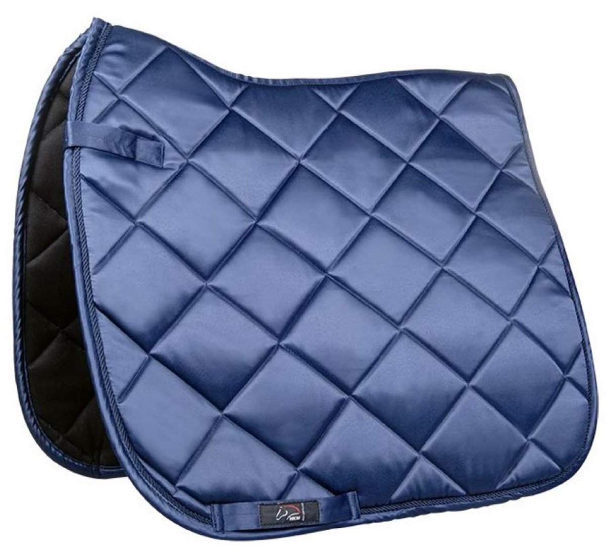 Donkerblauw Dressuur Zadeldek met Gewatteerd Patroon