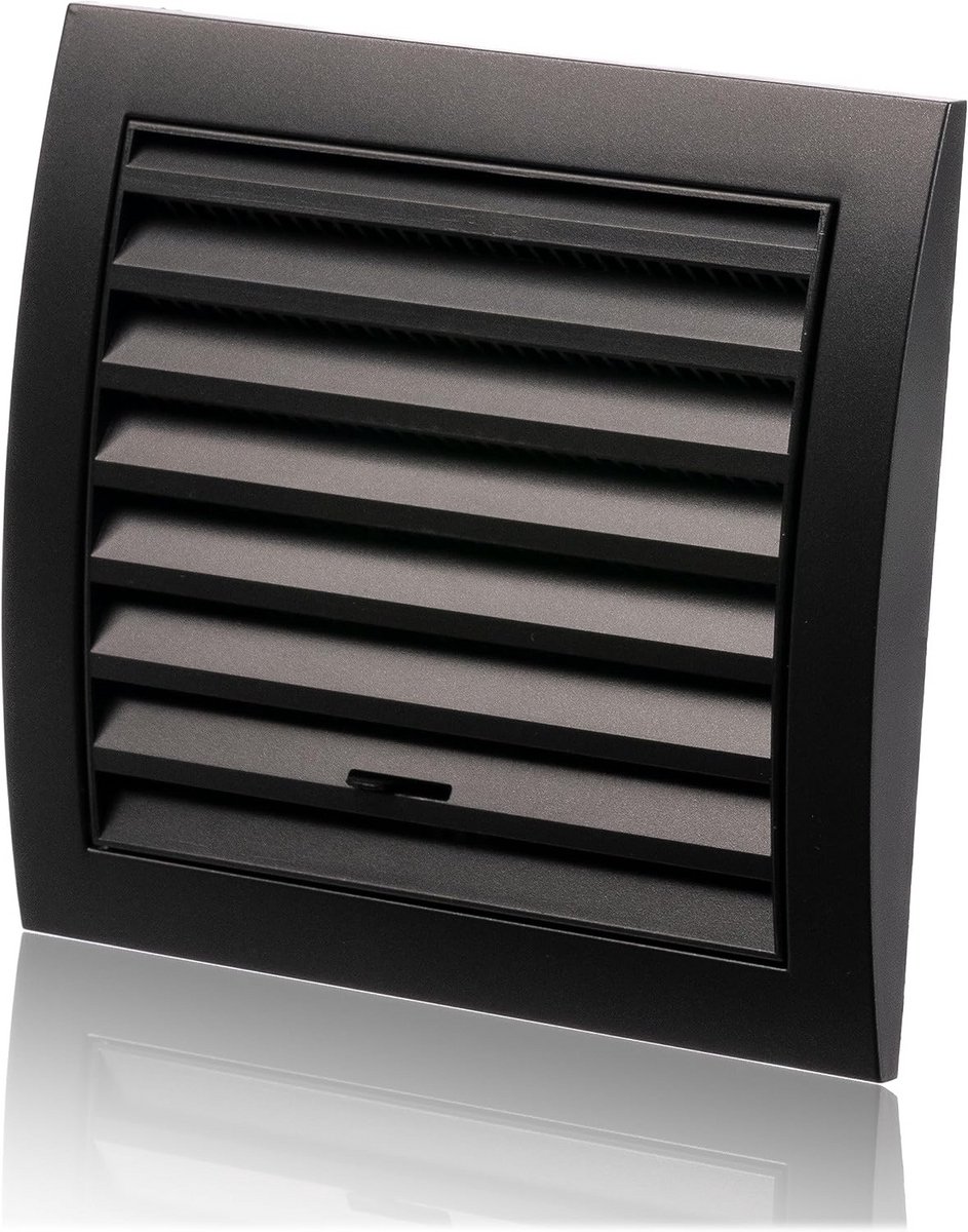 100mm Verstelbaar Ventilatierooster met Insectengaas - Ventilatieoplossing in Antraciet