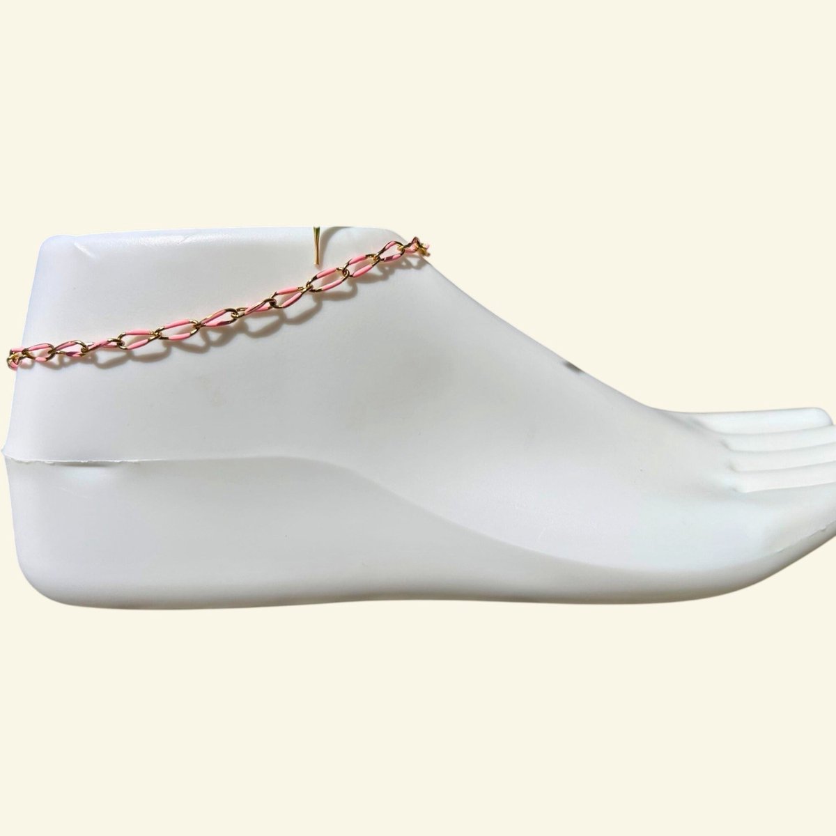 2 Love It – Rose Twist – Enkelbandje – Roze Goudkleurig – Verstelbaar – 25 t/m 29 cm – Dames