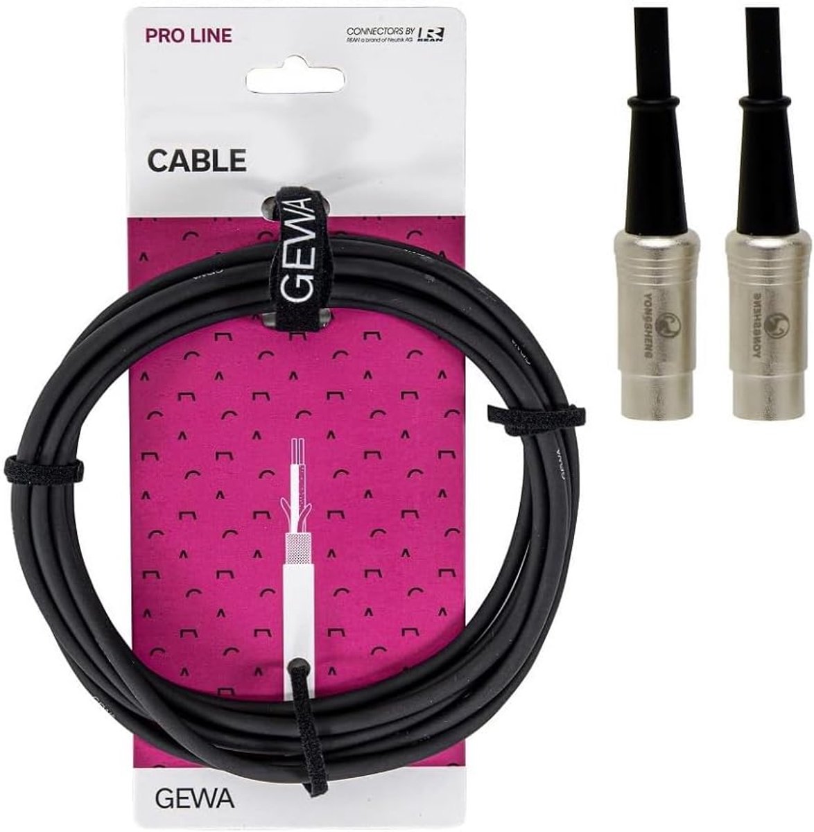 Midikabel 3m - Zwart Professionele Kwaliteit