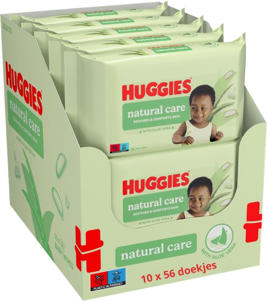 Huggies billendoekjes Natural Care - 10 x 56 stuks
