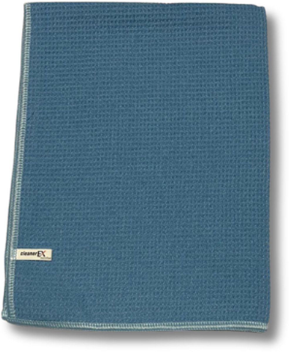 CleanerEX Droogdoek Blauw M - Droogdoek Badkamer - Keukendoek - Drying Towel - Vaatdoek - Glas - Inductie - RVS - Roestvrij Staal - Theedoek - Droog Doeken - Droogdoek Auto - Droogdoek Badkamer - Keuken - Herbruikbaar - Voor Gladde Oppervlaktes