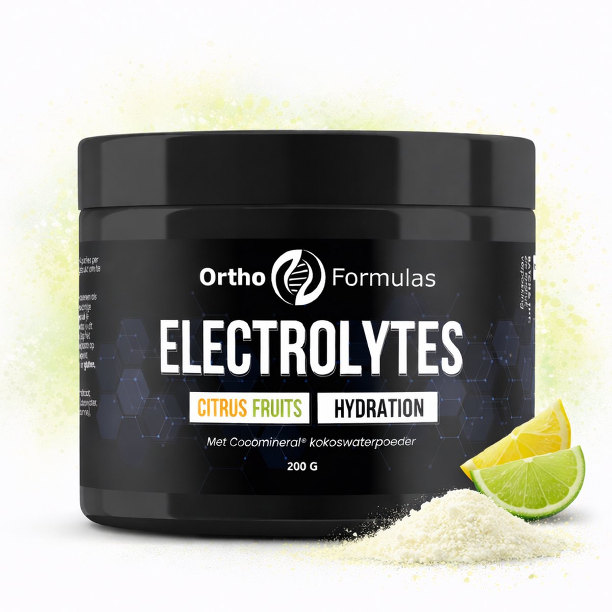 Elektrolyten Poeder – Calcium Magnesium - Hyrox, Hardlopen, Padel & Crossfit - 200 gram - 40 doseringen - Citrus fruits