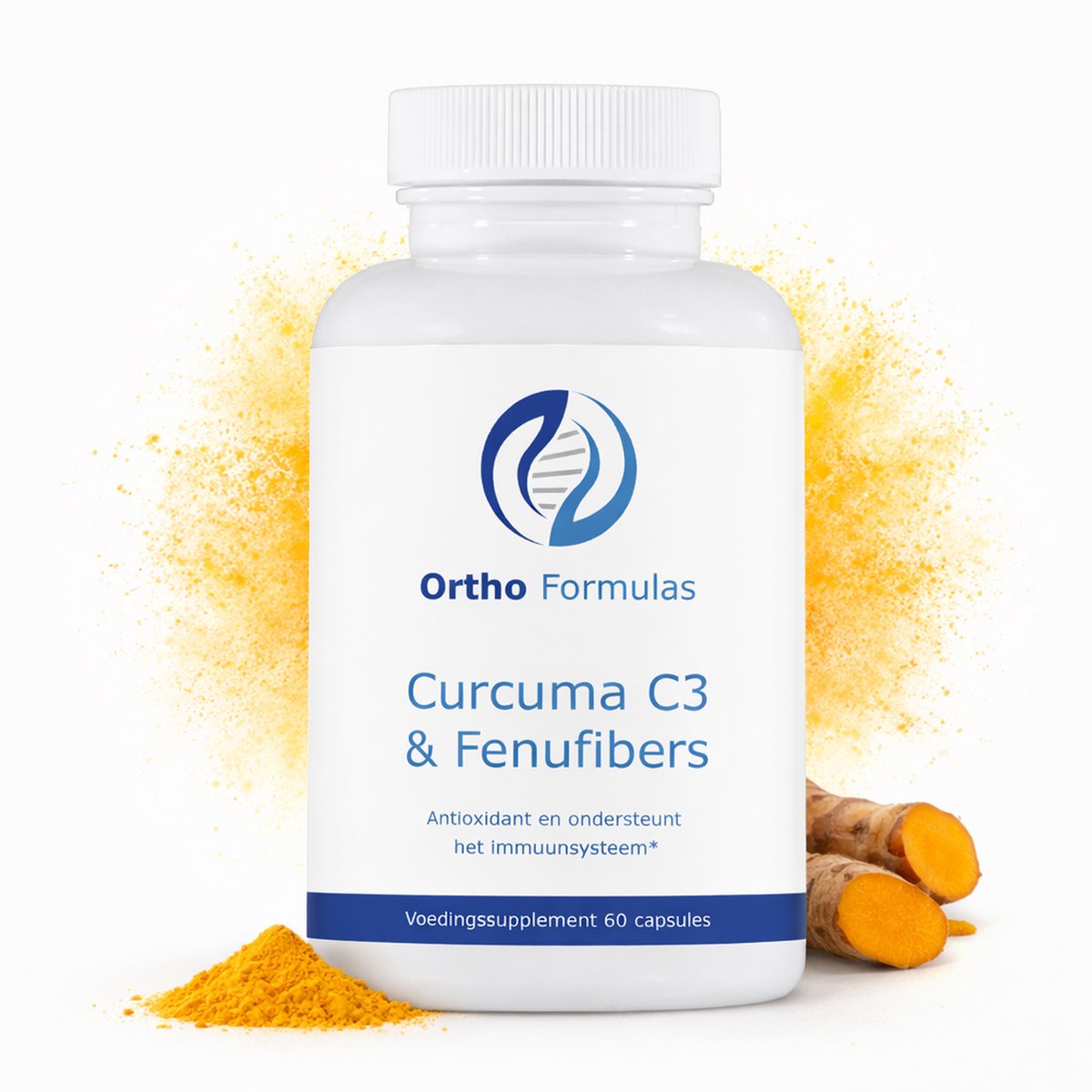 Curcuma & Fenegriek Extract Supplement – Spijsvertering, Lever & Gewrichten – 400 mg – 60 Vegan Kurkuma Capsules