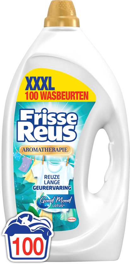 Frisse Reus Gel Lotus - Vloeibaar Wasmiddel - Witte Was - Frisse Geurbeleving - 100 Wasbeurten - Grootverpakking