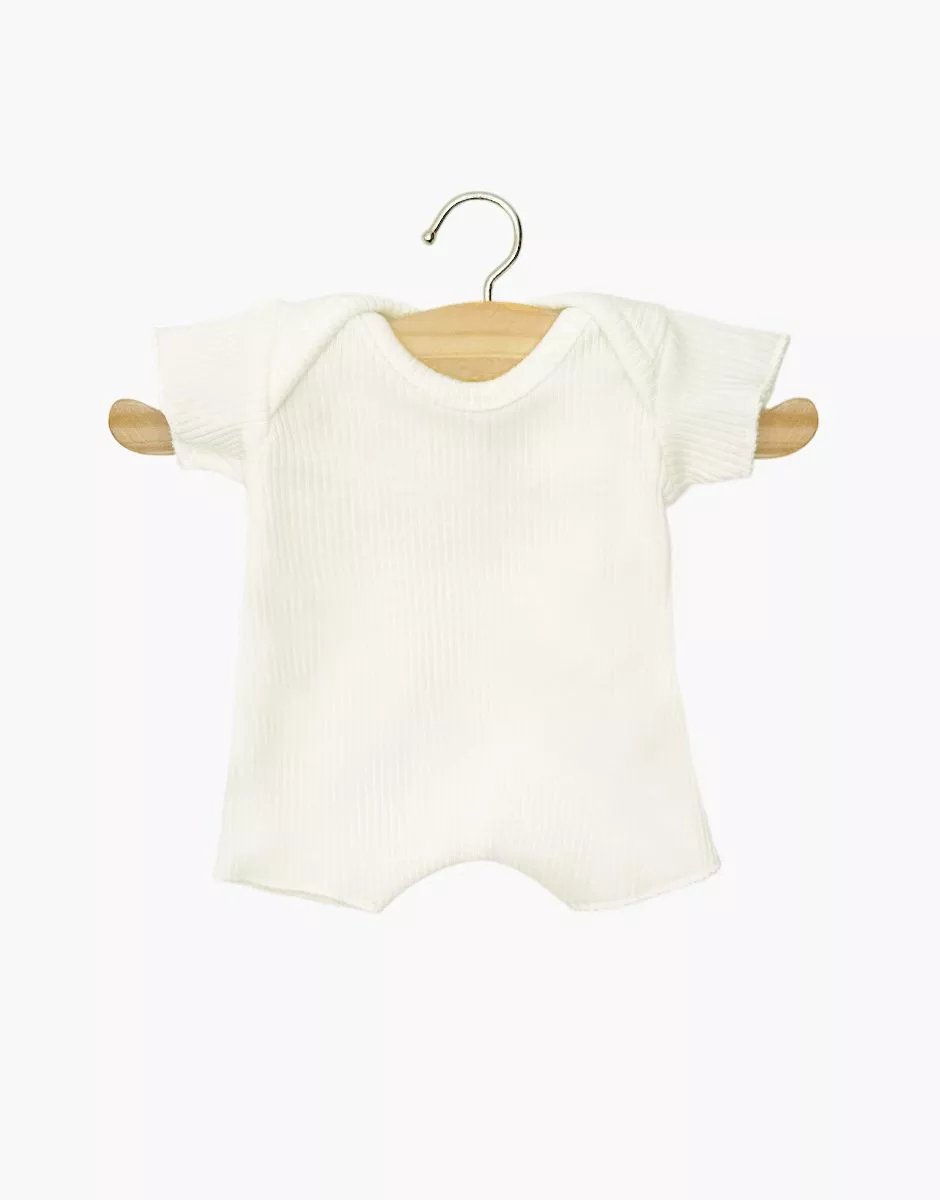 Minikane Poppenkleding Wit Rompertje 28 cm