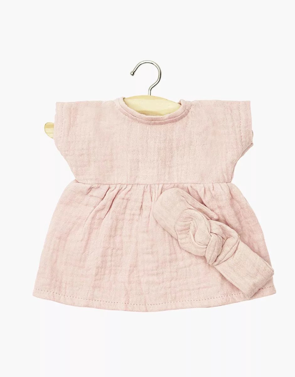 Minikane Poppenkleding Jurk Faustine Roze 28 cm