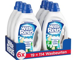 Witte Reus Gel - Vloeibaar Wasmiddel - Witte Was - 6 x 19 Wasbeurten - Voordeelverpakking