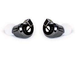 OneMelon® Waterfall - Zwart - Oordopjes met draad en microfoon - Smokey Black - 3.5 mm jack - in ear oortjes met draad