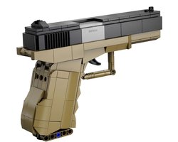 CadaBricks C81013W Battlefield Pistool geweer bouwset | WW2 Army 1:1 constructie icons modelbouw | Educatief militair & leger speelgoed bouwpakketten voor volwassenen | Kogels niet geschikt voor Lego technic | Bouwdoos met 338 bouwstenen