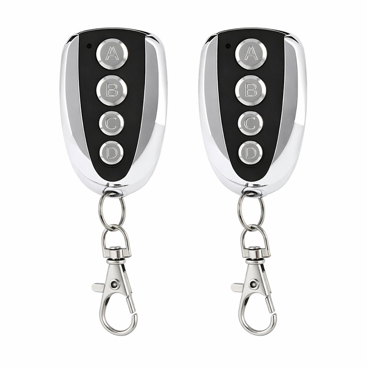 Garagedeur Afstandsbediening 433 MHz – 2 Stuks – Vervangende Handzender – Zelflerend / Kopieerbaar – Geschikt voor Fixed Code – 4 Knoppen – Garagepoort Opener – Inclusief Batterij