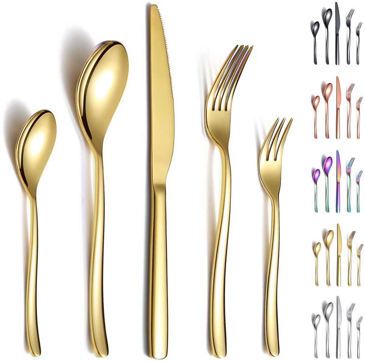 Bestekset 30-delig - Roestvrij Staal met Titanium Coating - Geschikt voor Vaatwasser