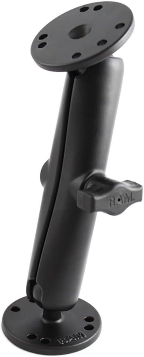 Montageset met lange dubbele socket arm en ronde basis voor bevestiging (185,7 mm)