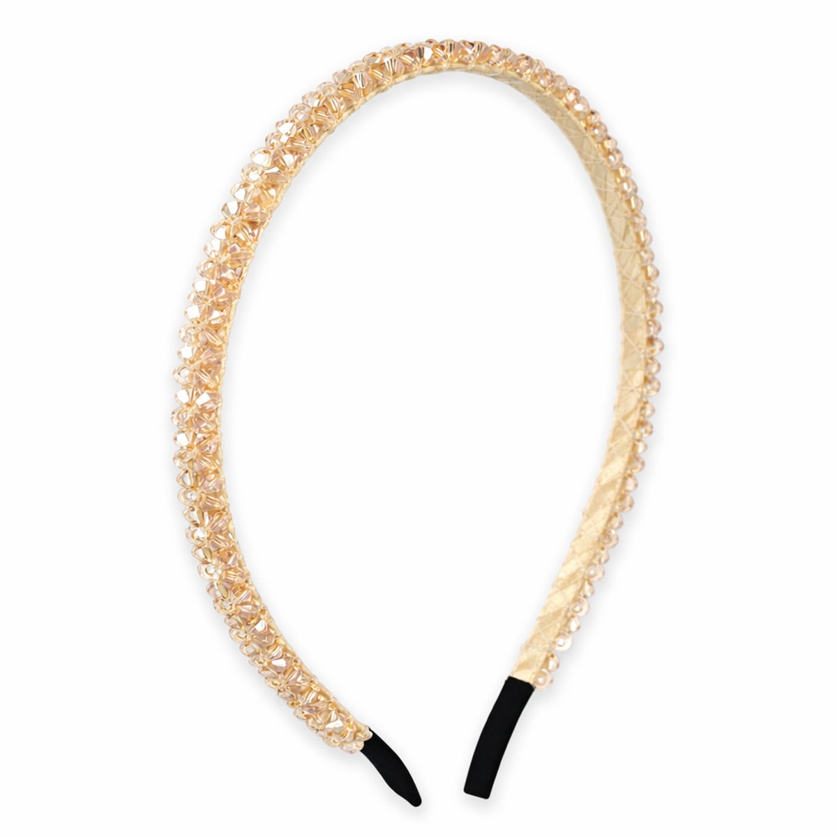 Lajetti Glitter Haarband Goud - Skinny Diadeem