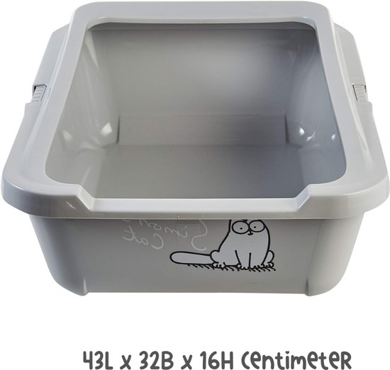 Kattenbak Met Opstaande Rand, Iriz Grijs – Afmeting 50 X 36,5 X 11,5 Cm, Eenvoudig En Praktisch, Goede Prijs-kwaliteitverhouding
