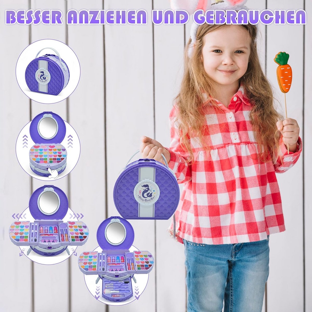 Make up Koffer Meisjes - Set met Inhoud Kinderen - Speelkoffer - Cadeau