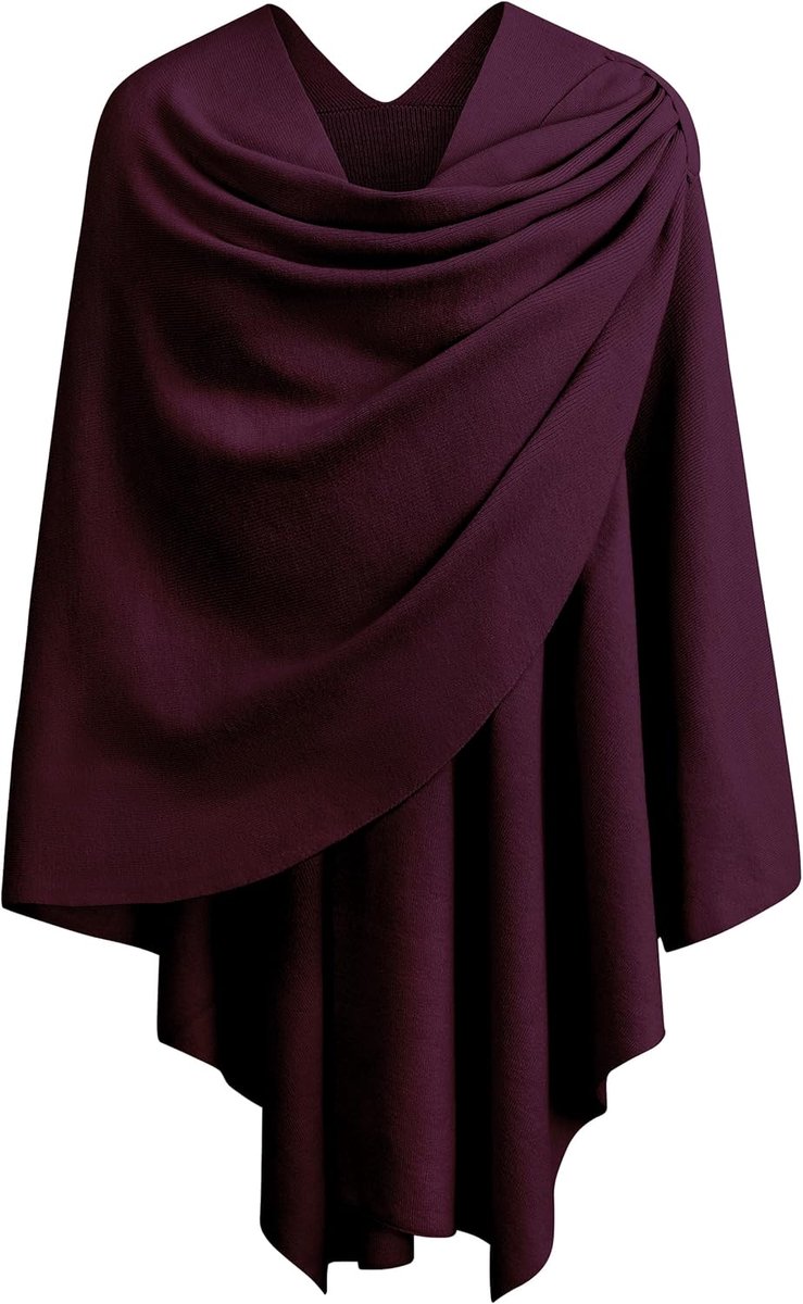 Dames Elegante Sjaal Wraps - Fijn Gedrapeerde Poncho en Cape voor Bruiloft en Avondjurk