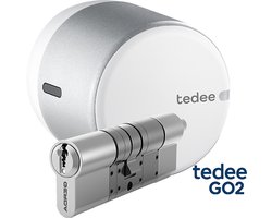 Tedee GO smartlock inclusief cilinder | wit | GO2 slim slot | Zelf op maat maken tot max 60-60 mm | Bedien met je smartphone | Slim deurslot | Bluetooth | 5 sleutels | EU Klasse D (geen SKG) | Matter