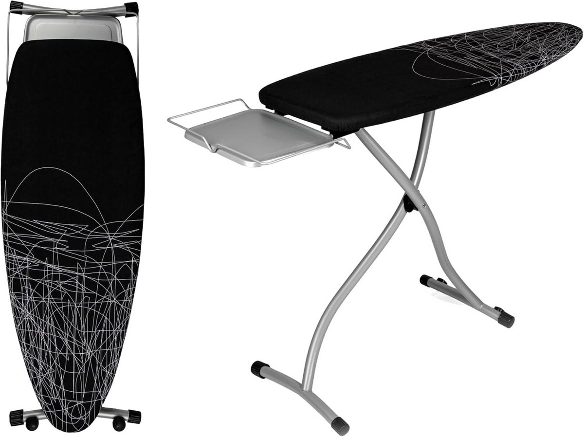 Bol.com Verstelbare Strijkplank met Antislip Voeten en Vloerbeschermers - 130 x 47 cm aanbieding