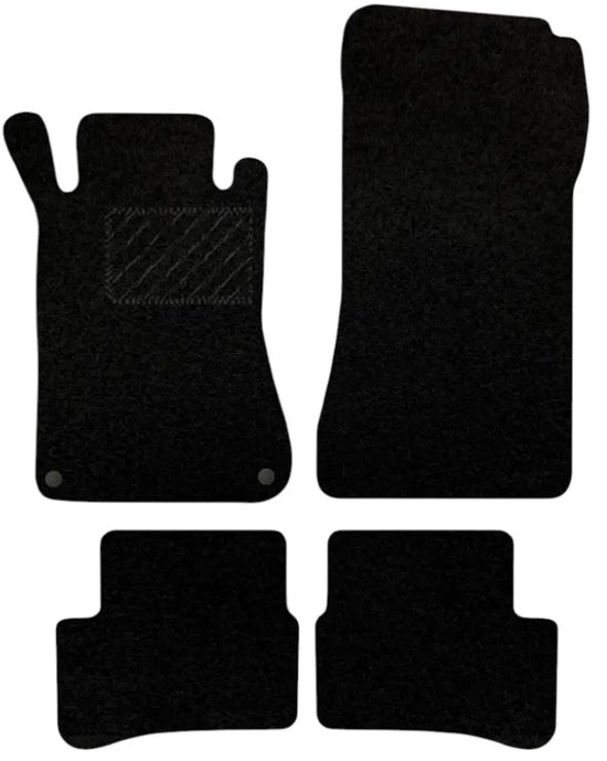 Tapis de voiture Mercedes Classe C 2000-2007 - Feutre aiguilleté - Ajustement parfait - 4 pièces