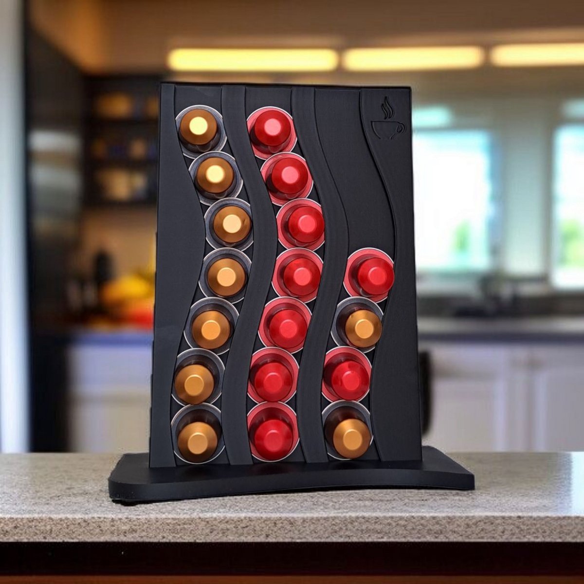 Skushy Koffiecups Houder - Capsulehouder - Geschikt voor Nespresso - Cuphouder - Golvend Design