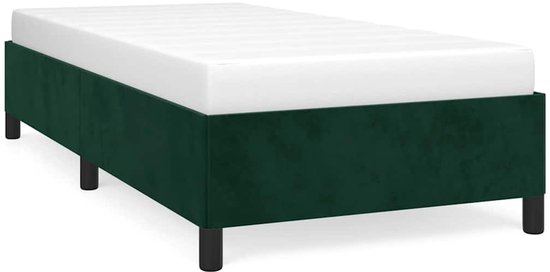 vidaXL Cadre de lit - Encadrements de lit - Lit - Berceau - Cadre de lit sans matelas 80x200 cm Velours Vert foncé