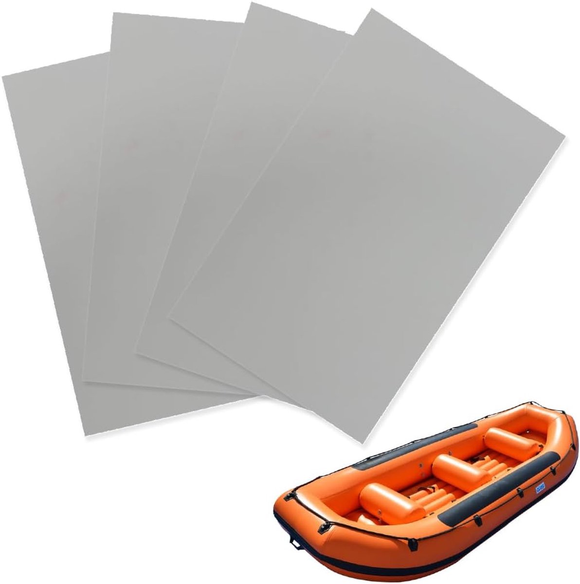 Waterdichte PVC Reparatiepleisters voor Kajak, Boot, en Kano - Set van 4 Stuks