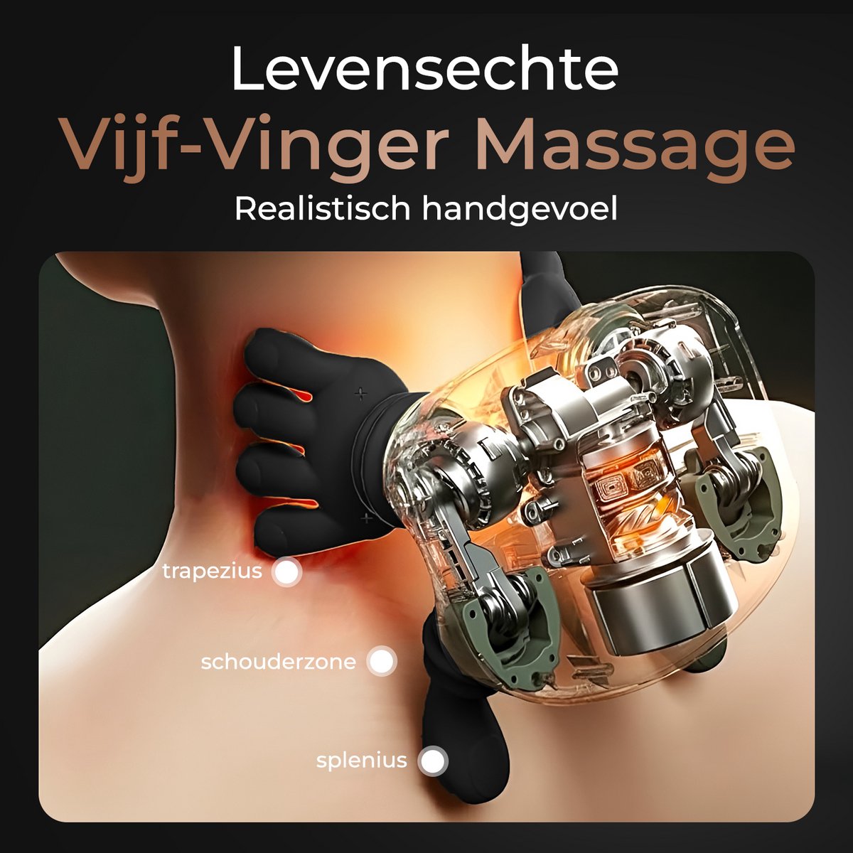 GS Goods Draadloos Nekmassage Apparaat met Warmtefunctie - afbeelding 3